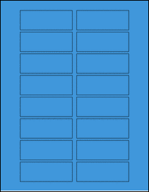 Sheet of 3" x 1.125" True Blue labels