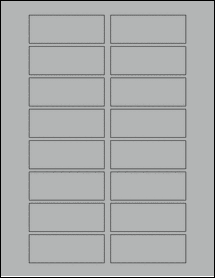 Sheet of 3" x 1.125" True Gray labels