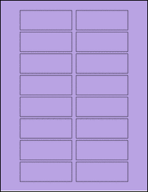 Sheet of 3" x 1.125" True Purple labels