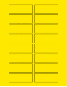 Sheet of 3" x 1.125" True Yellow labels