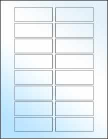Sheet of 3" x 1.125" White Gloss Laser labels