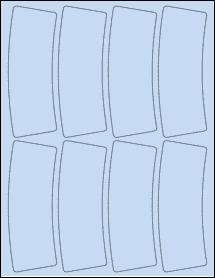 Sheet of 1.933" x 5.237" Pastel Blue labels