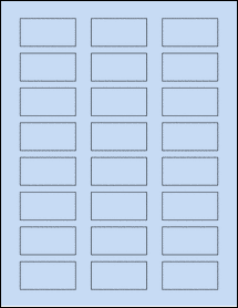 Sheet of 2" x 1" Pastel Blue labels