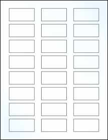 Sheet of 2" x 1" Clear Gloss Inkjet labels