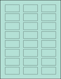 Sheet of 2" x 1" Pastel Green labels