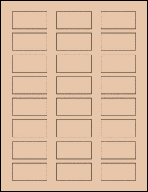 Sheet of 2" x 1" Light Tan labels