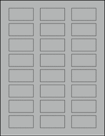 Sheet of 2" x 1" True Gray labels