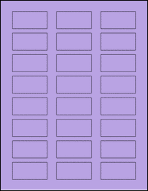 Sheet of 2" x 1" True Purple labels