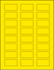 Sheet of 2" x 1" True Yellow labels