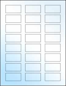 Sheet of 2" x 1" White Gloss Inkjet labels