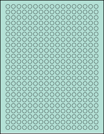 Sheet of 0.33" Circle Pastel Green labels