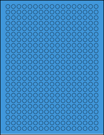 Sheet of 0.33" Circle True Blue labels
