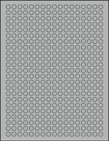 Sheet of 0.33" Circle True Gray labels