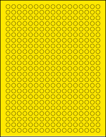 Sheet of 0.33" Circle True Yellow labels