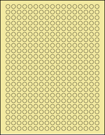 Sheet of 0.33" Circle Pastel Yellow labels