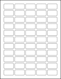 Sheet of 1.375" x 0.75"  labels
