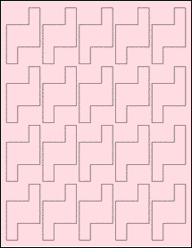 Sheet of 1.5" x 2.5" Pastel Pink labels