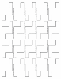 Sheet of 1.5" x 2.5" Weatherproof Matte Inkjet labels