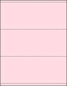 Sheet of 8.5" x 3.5" Pastel Pink labels