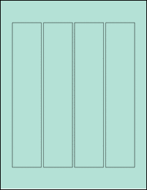 Sheet of 1.69" x 8.43" Pastel Green labels