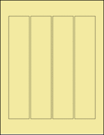 Sheet of 1.69" x 8.43" Pastel Yellow labels