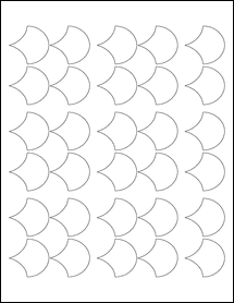Sheet of 1.451" x 1.3898" Aggressive White Matte labels
