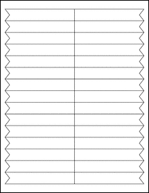 Sheet of 4" x 0.6689"  labels