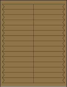 Sheet of 4" x 0.6689" Brown Kraft labels