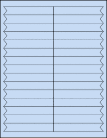 Sheet of 4" x 0.6689" Pastel Blue labels