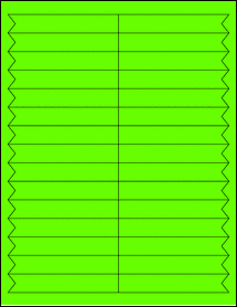 Sheet of 4" x 0.6689" Fluorescent Green labels