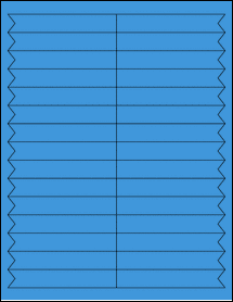 Sheet of 4" x 0.6689" True Blue labels