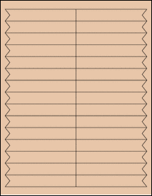 Sheet of 4" x 0.6689" Light Tan labels