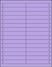 Sheet of 4" x 0.6689" True Purple labels