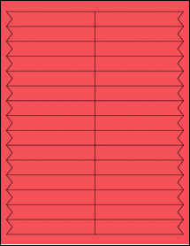 Sheet of 4" x 0.6689" True Red labels