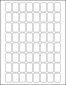 Sheet of 0.78125" x 1.1875" 100% Recycled White labels