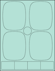 Sheet of 3.577" x 4.5" Pastel Green labels