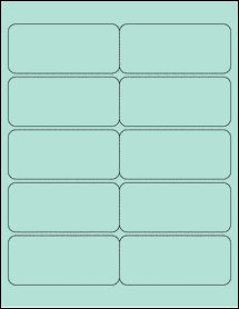 Sheet of 3.99606" x 1.77165" Pastel Green labels