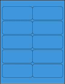 Sheet of 3.99606" x 1.77165" True Blue labels