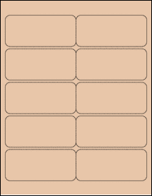 Sheet of 3.99606" x 1.77165" Light Tan labels