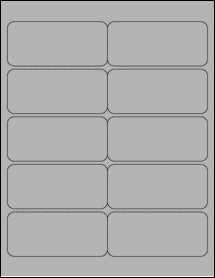 Sheet of 3.99606" x 1.77165" True Gray labels