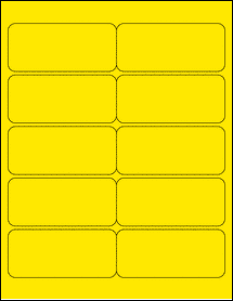 Sheet of 3.99606" x 1.77165" True Yellow labels