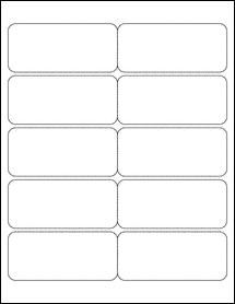 Sheet of 3.99606" x 1.77165" Removable White Matte labels