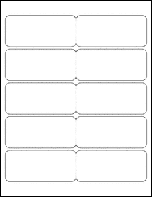 Sheet of 3.99606" x 1.77165" Standard White Matte labels