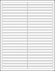 Sheet of 4" x 0.3125"  labels