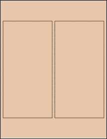 Sheet of 3.94" x 7.72" Light Tan labels