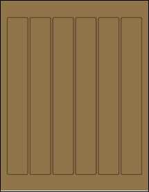 Sheet of 1.1875" x 9.0625" Brown Kraft labels