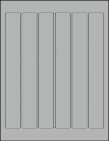 Sheet of 1.1875" x 9.0625" True Gray labels