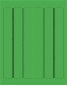 Sheet of 1.1875" x 9.0625" True Green labels