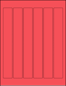 Sheet of 1.1875" x 9.0625" True Red labels