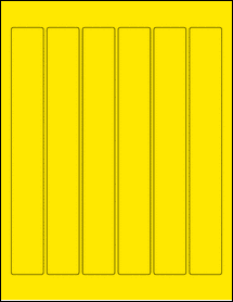 Sheet of 1.1875" x 9.0625" True Yellow labels